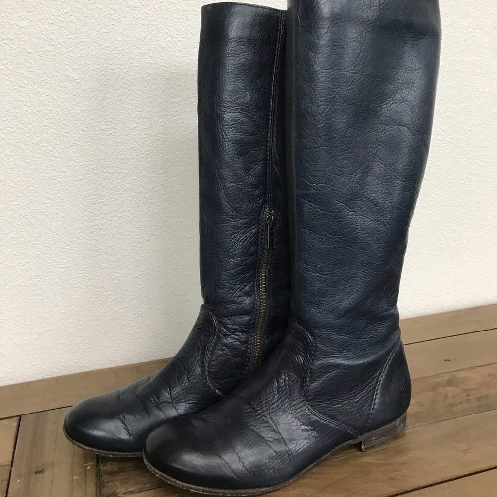 Frye Navy Blue Pull-on Jillian boots sz 6.5!!!